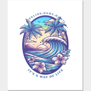 Pipeline Hawaii surf 8202 Posters and Art